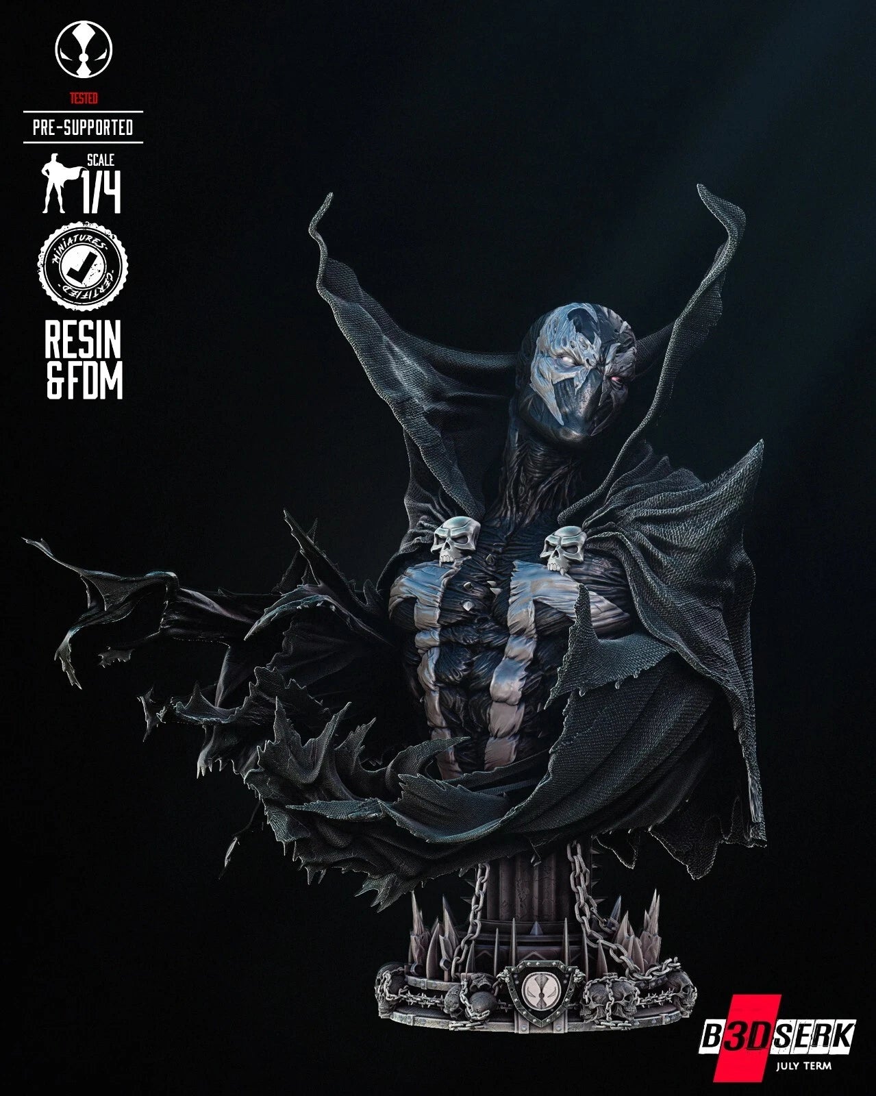Spawn DC Bust Resin 3d printed DIY model kit unpainted