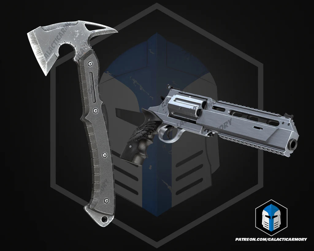 Resident Evil 9 Requiem Revolver & Hatchet Toy/Prop - Made of resin NON functional