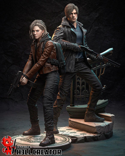 Leon Kennedy & Grace Ashcroft Resident Evil RE9 Requiem Resin 3d printed DIY model kit