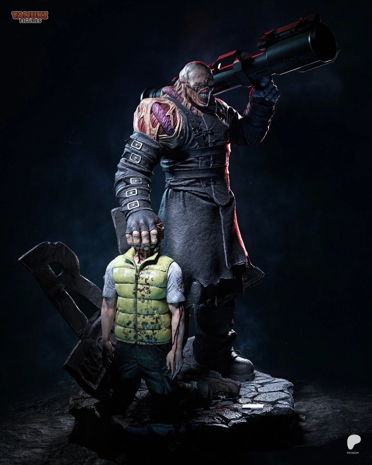 Original Nemesis Resident Evil 3 PS1 Era diorama - Resin 3d printed DIY model kit