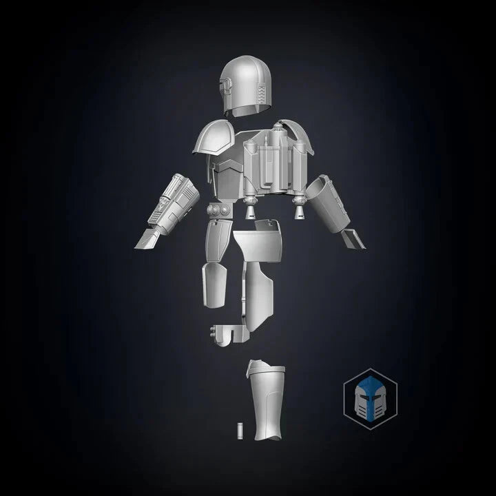 Mandalorian Beskar Armor Star Wars 1/6 Scale Resin 3d printed Armor Kit