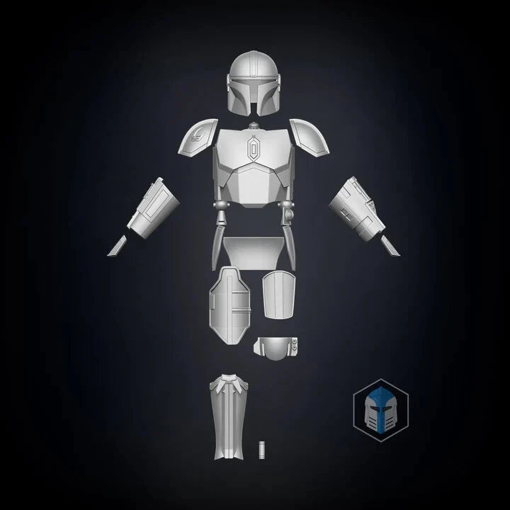 Mandalorian Beskar Armor Star Wars 1/6 Scale Resin 3d printed Armor Kit