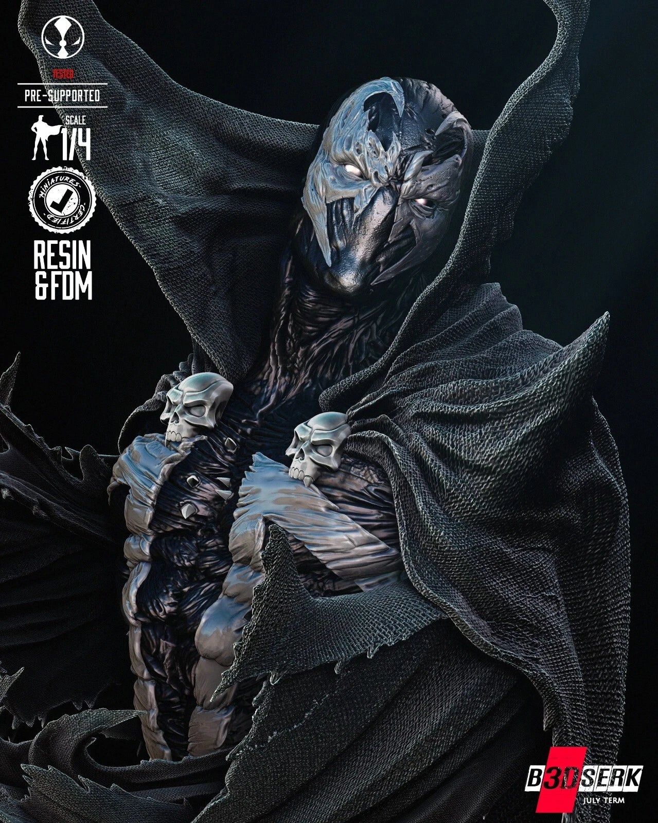 Spawn DC Bust Resin 3d printed DIY model kit unpainted