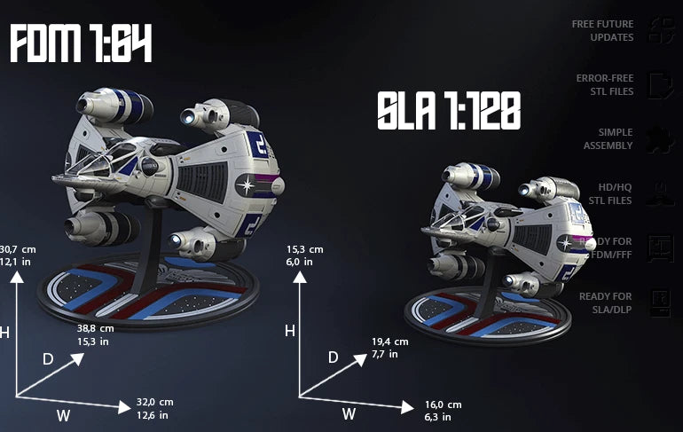Gunstar from The Last Starfighter (1984) Space Ship Resin 3d printed DIY model