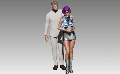Lt. Gay Ellis with Commander Straker UFO 1970 Figure Resin printed DIY model kit