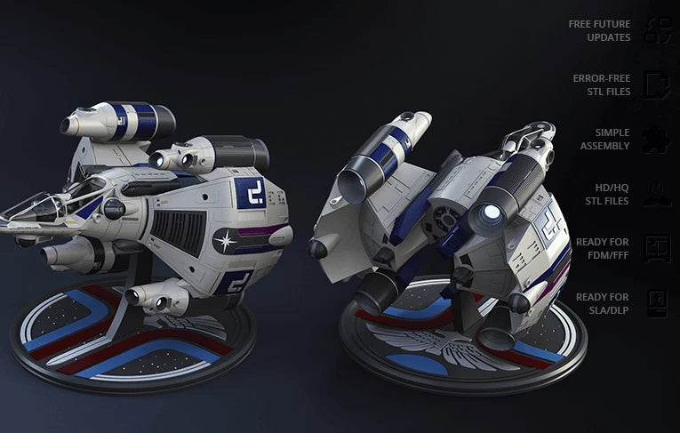 Gunstar from The Last Starfighter (1984) Space Ship Resin 3d printed DIY model