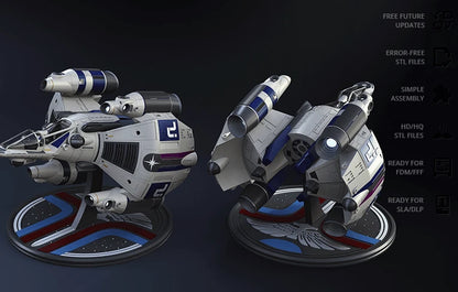 Gunstar from The Last Starfighter (1984) Space Ship Resin 3d printed DIY model
