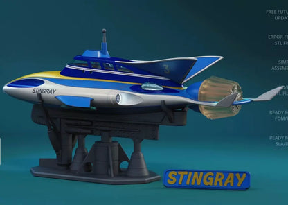 Stingray 1964 Submarine Resin 3d printed DIY model kit Unpainted