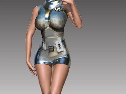 Lt. Gay Ellis (Gabrielle Drake) from UFO 1970 Figure Resin printed DIY model kit