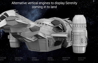 Serenity Space ship from Firefly Resin 3d printed DIY model kit