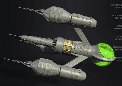 Liberator Blake's 7 Space Ship Resin 3d printed DIY model kit