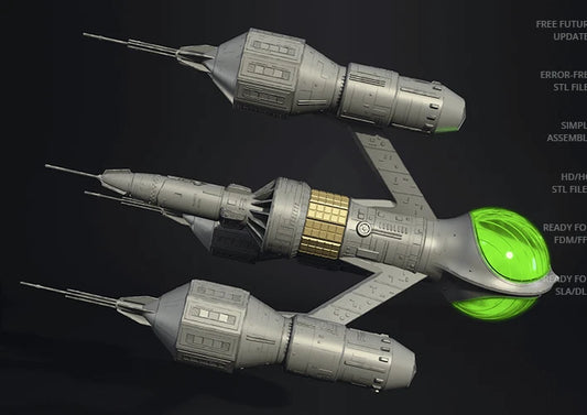 Liberator Blake's 7 Space Ship Resin 3d printed DIY model kit