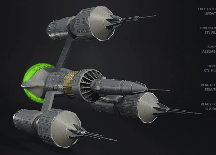Liberator Blake's 7 Space Ship Resin 3d printed DIY model kit