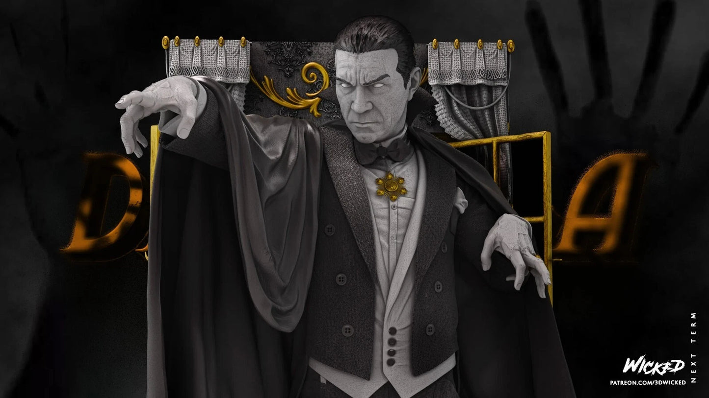 Classic 60s Dracula Vampire Monster Movies Resin 3d printed DIY model kit