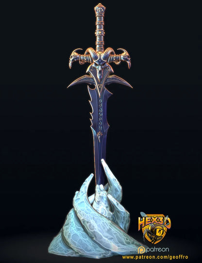 World of Warcraft WoW Frostmourne Sword 1:1 Scale 3d printed DIY kit