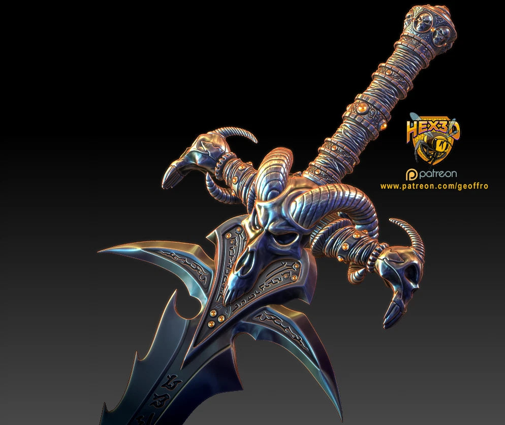 World of Warcraft WoW Frostmourne Sword 1:1 Scale 3d printed DIY kit