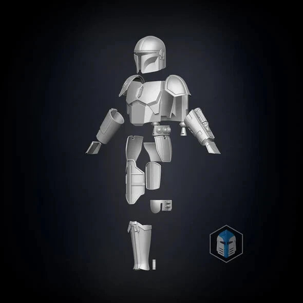 Mandalorian Beskar Armor Star Wars 1/6 Scale Resin 3d printed Armor Kit