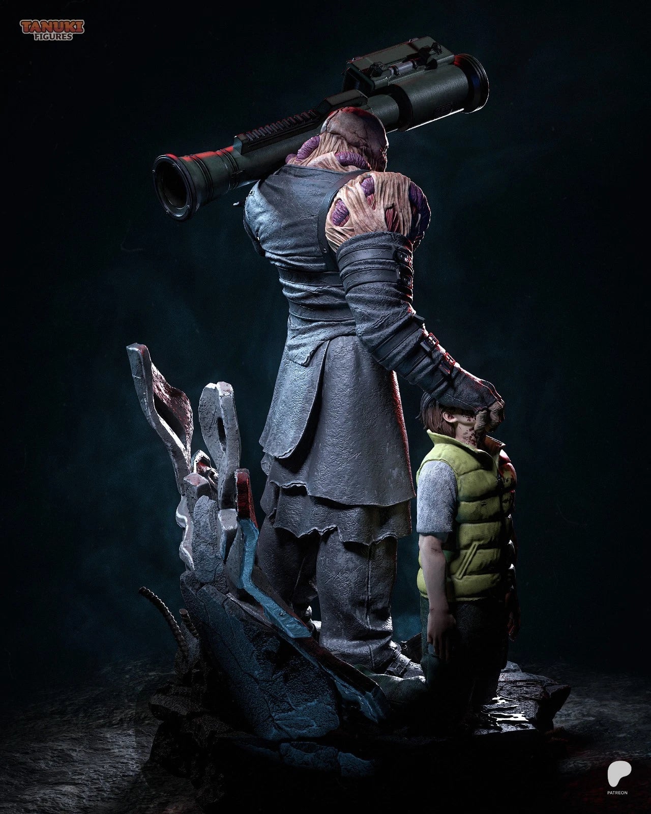Original Nemesis Resident Evil 3 PS1 Era diorama - Resin 3d printed DIY model kit